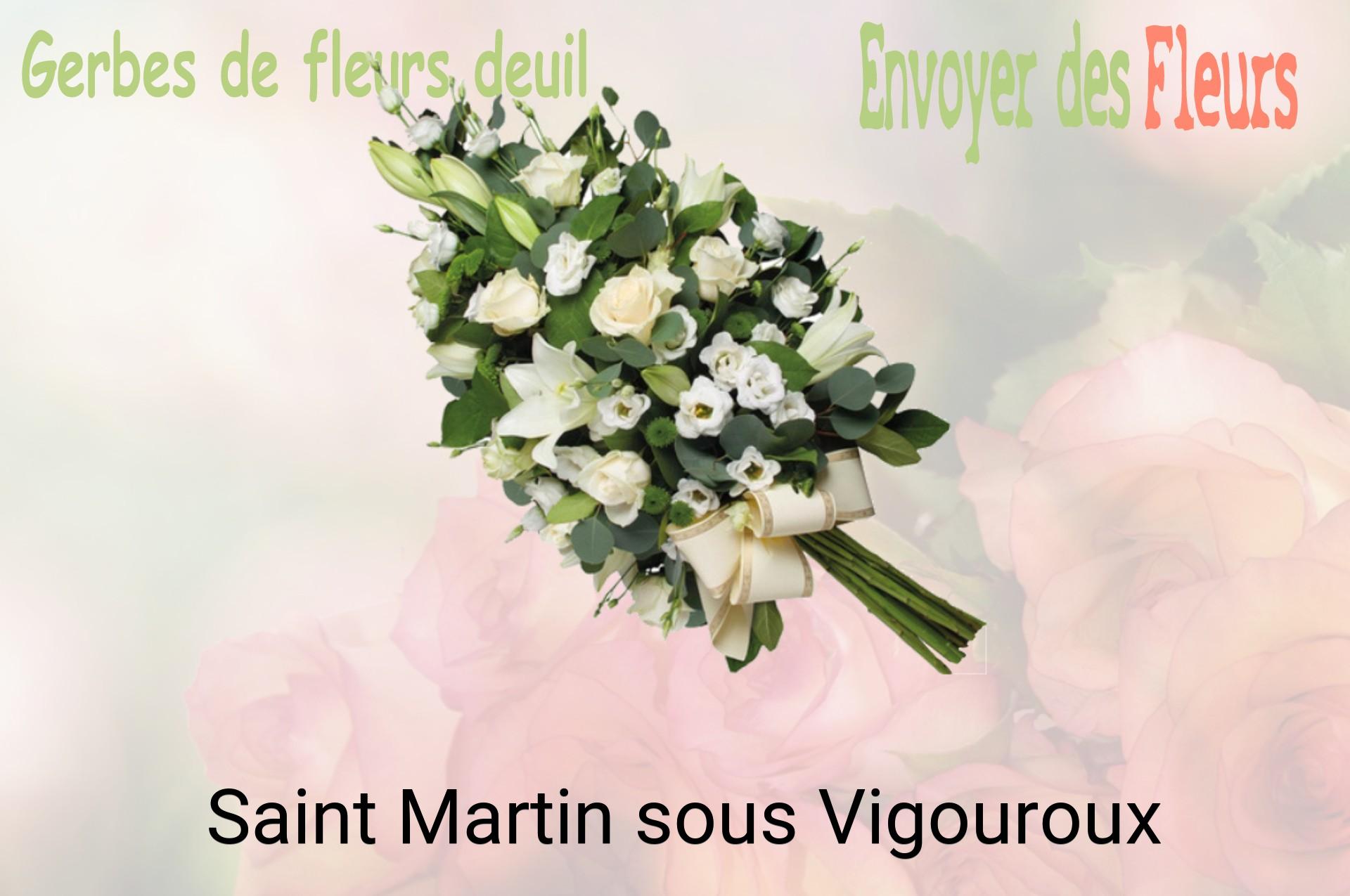 Gerbe de fleurs de deuil livrée à Saint-Martin-sous-Vigouroux